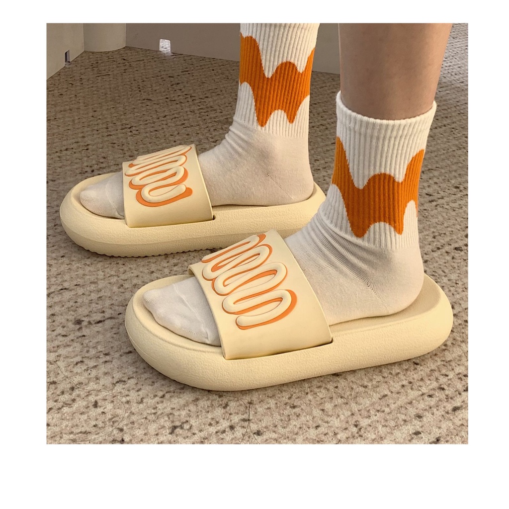 Dép quai ngang unisex đế dày thời thượng - US7543