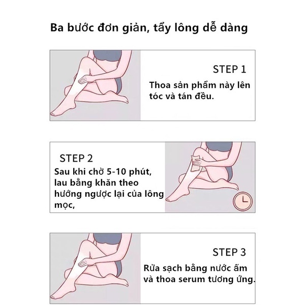 Kem tẩy lông nách vùng kín lông chân không gây kích ứng kem tẩy lông toàn thân sản phẩm chăm sóc da dịu nhẹ BIOAQUA Thích hợp cho da nhạy cảm