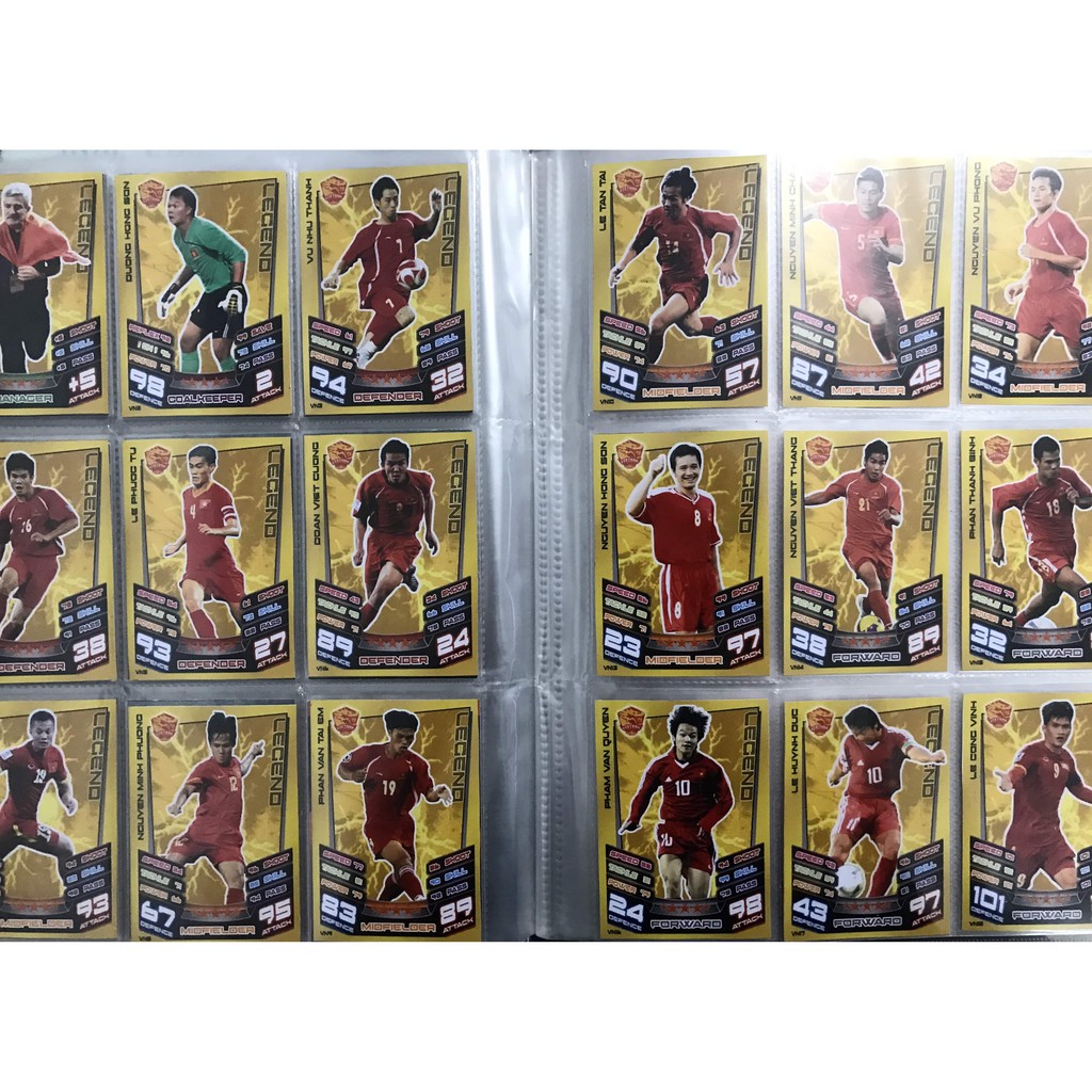 Set 18 Thẻ Vietnam Legend Match Attax 2012-2013