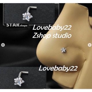 Khuyên Mũi titan kim Sao nose ring Star 3mm cá tính