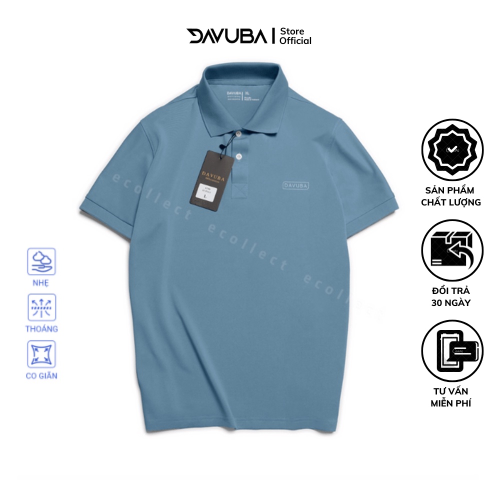 Áo thun nam polo có cổ tay ngắn cao cấp DAVUBA PL001