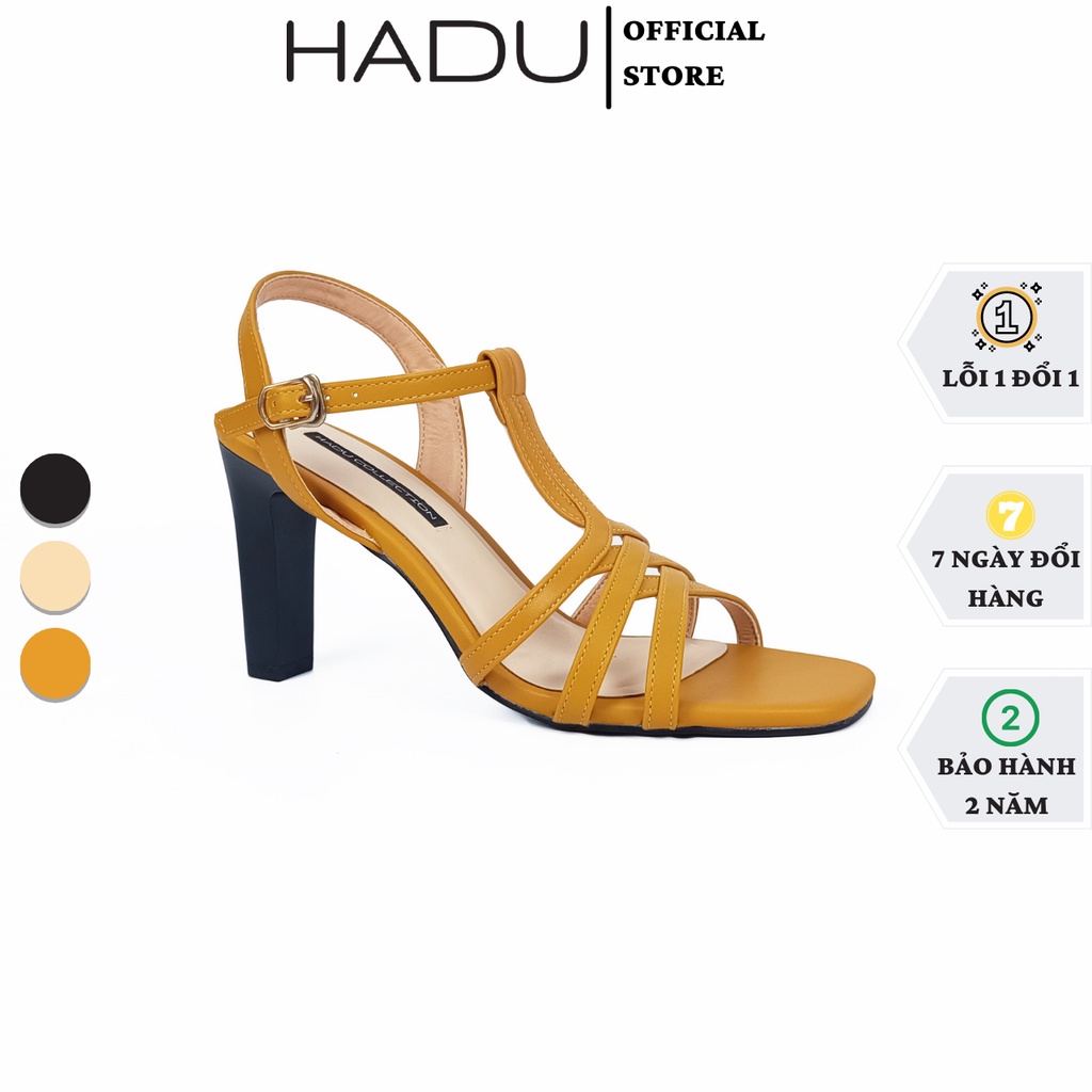 Giày sandal cao gót quai đan rọ 7cm Pinable HADU M787 sandal che khuyết điểm
