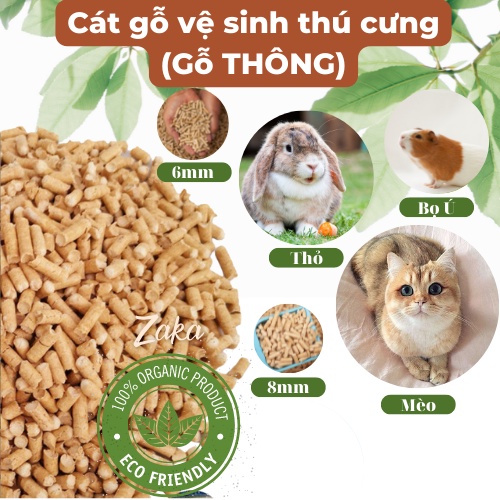Gỗ viên vệ sinh 1kg cho thú cưng
