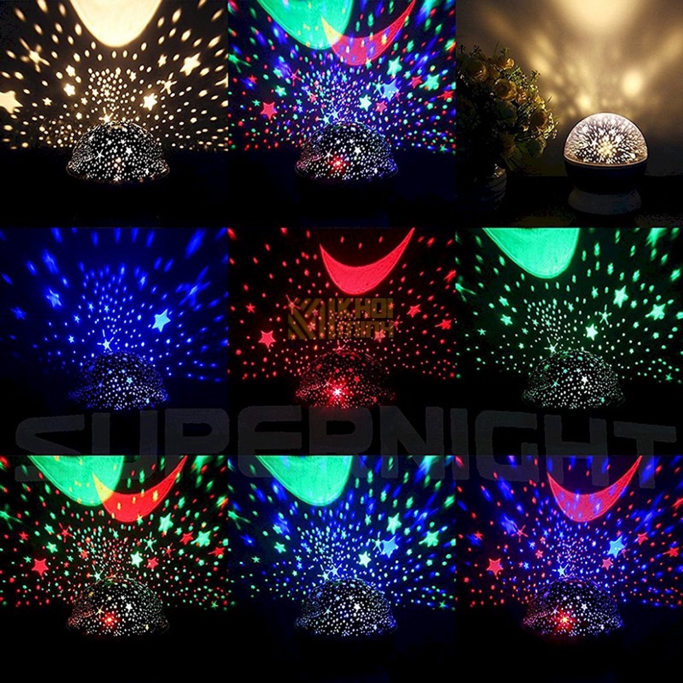 Xả Kho Nghỉ Tết Đèn Led Trang Trí Chiếu Sao Star Master Xoay Tròn 360 Độ Cực Đẹp