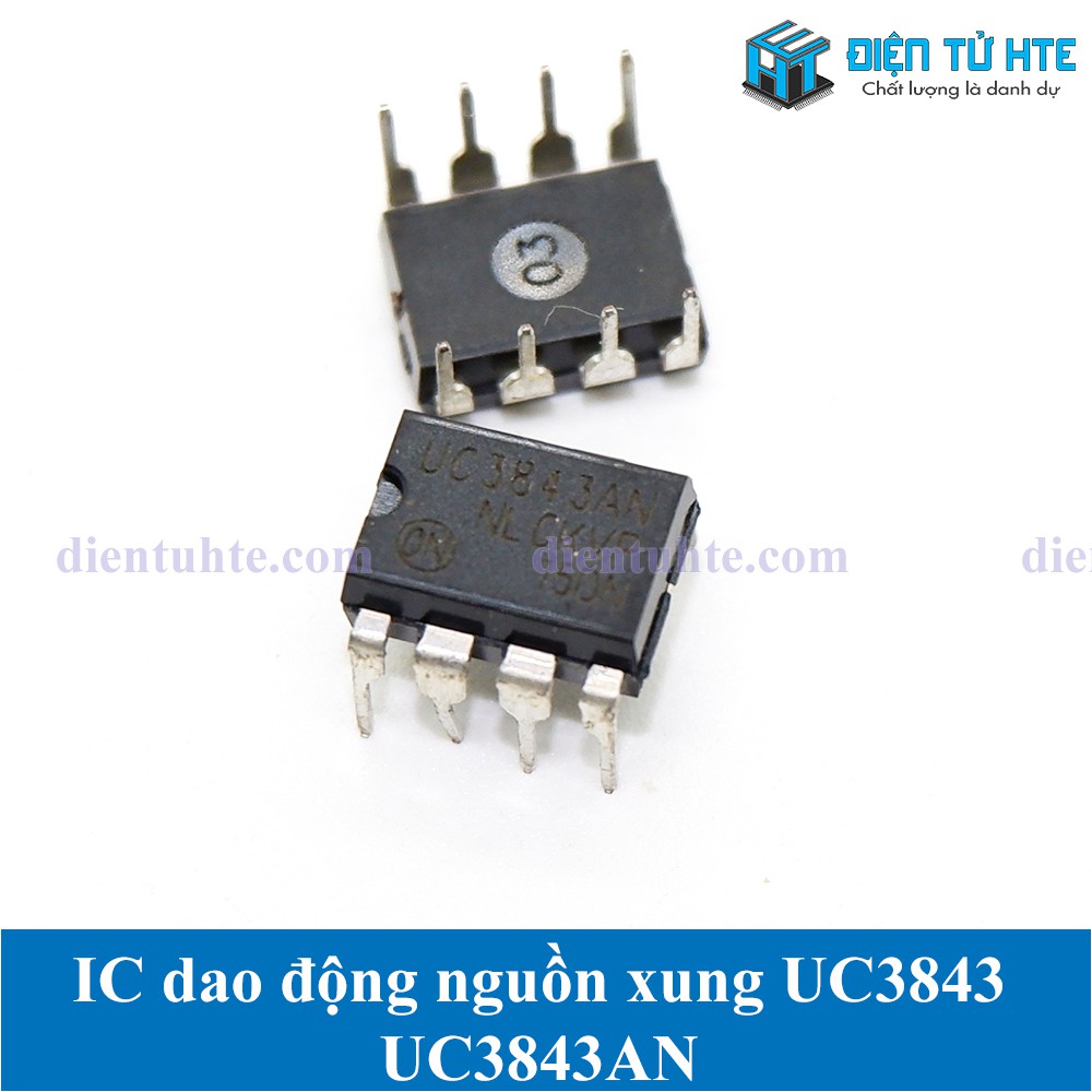 IC dao động nguồn 3843 UC3843 UC3843AN DIP-8 (1 con) [HTE Quy Nhơn CN2]