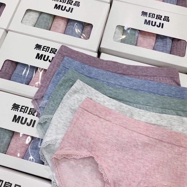 Hộp 5 quần lót cotton kháng khuẩn màu muối tiêu cực hot