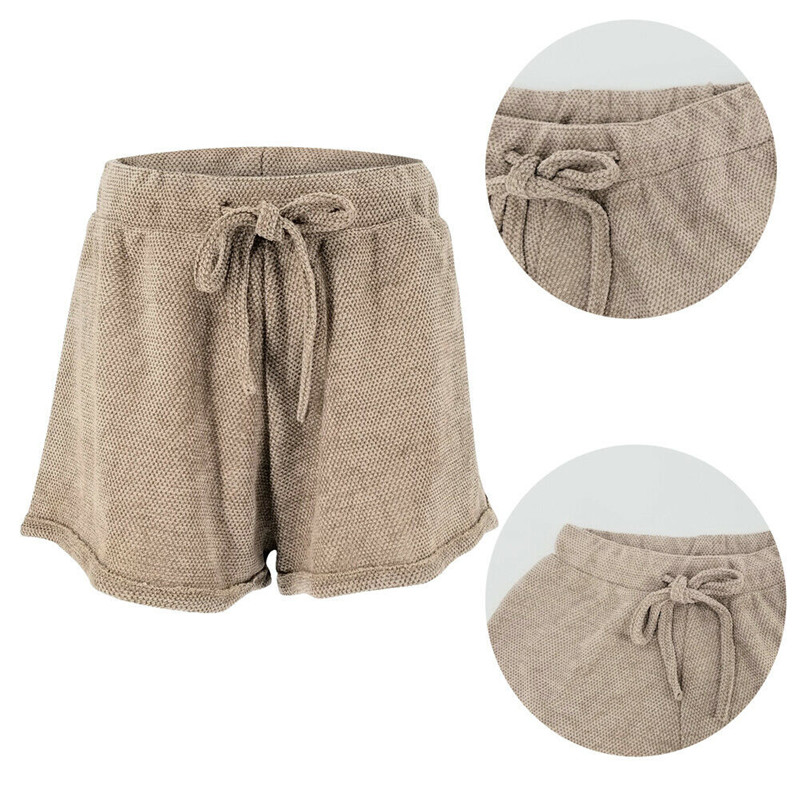 Quần Short Nữ Lưng Cao Dáng Rộng Thời Trang