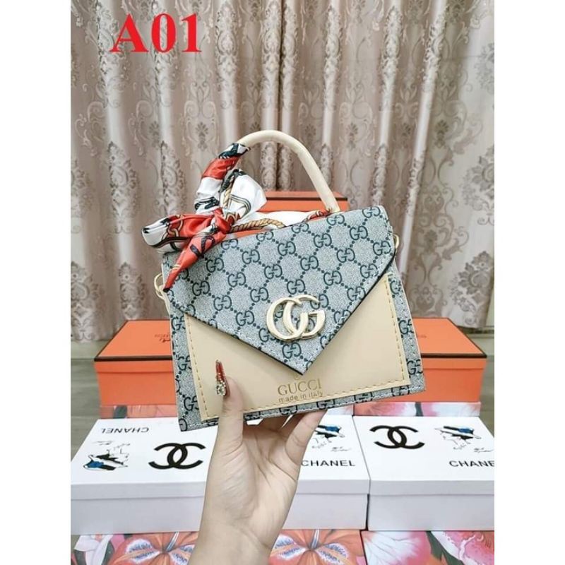 Túi Xách Nữ Da Phong Cách Trẻ Trung Tặng Kem Khăn