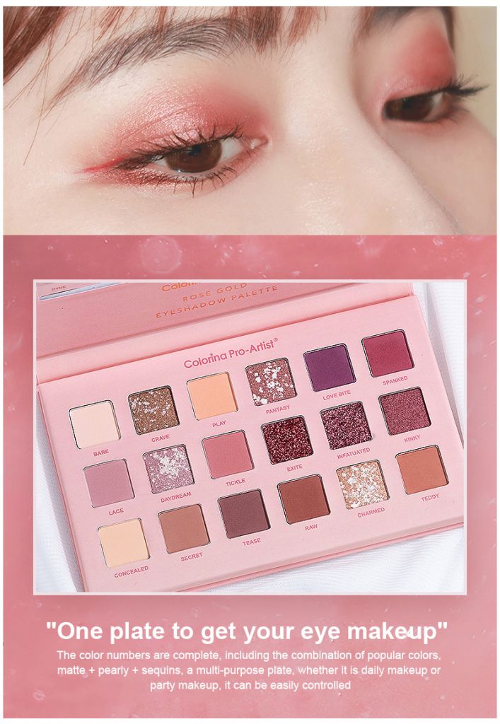 Bảng phấn mắt 18 màu lì và ánh nhũ kết hợp trang điểm kháng nước và lâu trôi
 | BigBuy360 - bigbuy360.vn