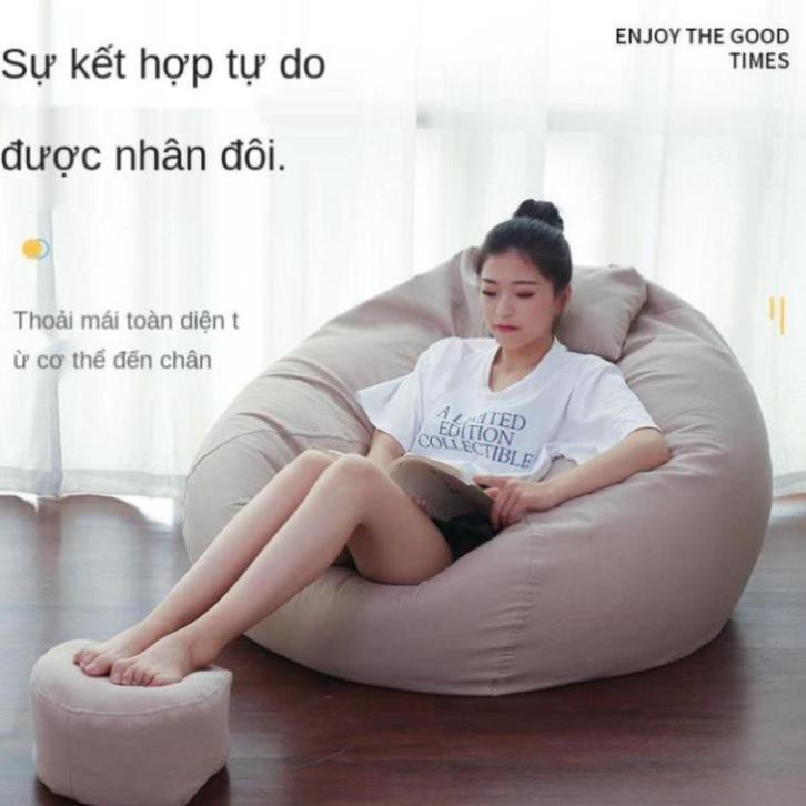 Ghế sofa lười tatami net màu đỏ beanbag bean bag ban công phòng khách nhỏ ngủ đơn ..