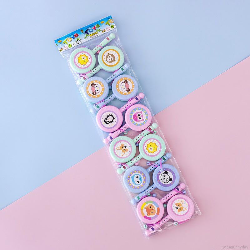 Trống lục lạc đồ chơi cho bé sơ sinh 1 tuổi màu vàng vui nhộn