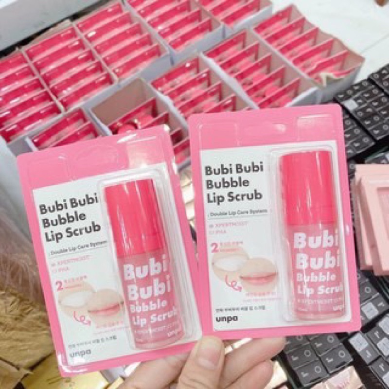 Tẩy da chết môi dạng sủi bọt Bubi Bubi Hàn Quốc 12ml dạng tuýt