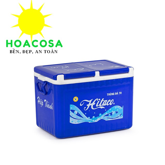 Thùng Đá 70 Lít (70L) Hitaco (Nhựa Hiệp Thành) Hai Nắp ( 2 nắp) Có Vòi Xả Cứng Cáp, Giữ Lạnh Lâu- Đồ Gia Dụng Hoacosa