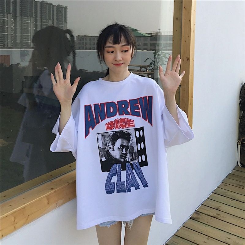 Áo Thun Tay Lỡ Ống Rộng Form Rộng Unisex Ulzzang Trẻ Trung