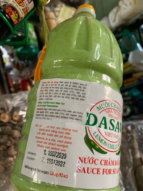 Muối ớt xanh Dasavi 2.6kg