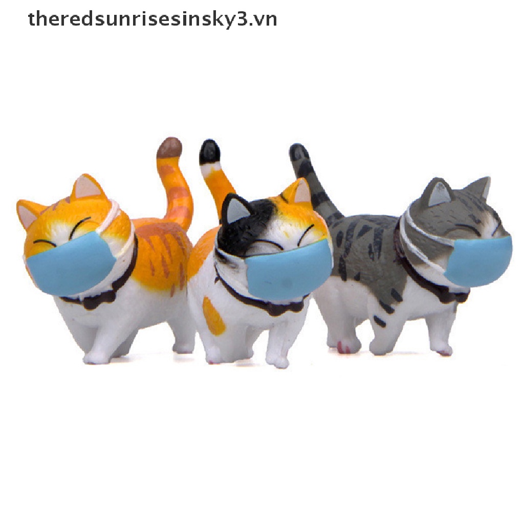 Móc khóa hình mèo đeo khẩu trang trang trí dễ thương