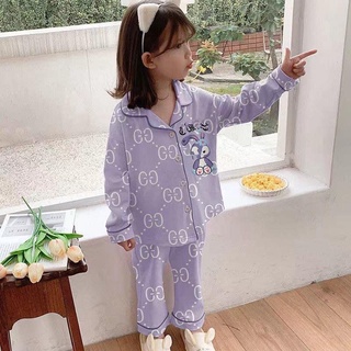 set pijama thỏ tím bé gái