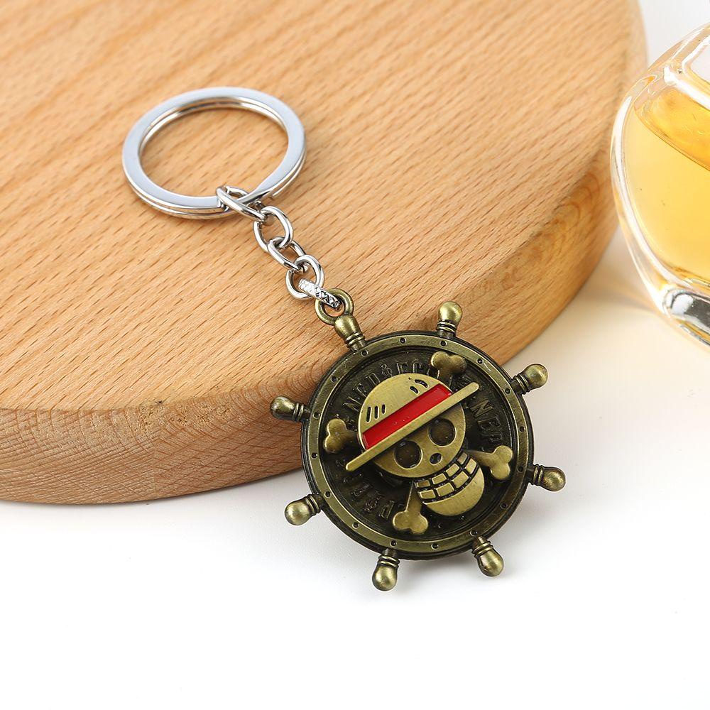 Rebuy1 Móc Khóa Kim Loại Hình Đầu Lâu Có Thể Xoay Được Làm Quà Lưu Niệm Cho Người Hâm Mộ Luffy