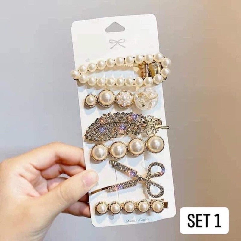 Set 6 kẹp tóc nữ kiểu Hàn cực xinh giá rẻ