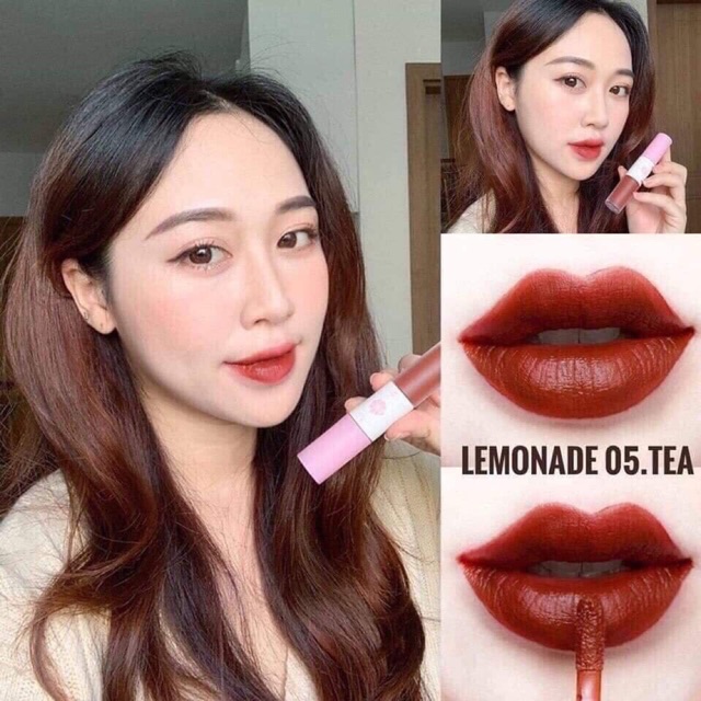 Son kem lì 2 đầu siêu phẩm nhà Lemonade màu 05 tea