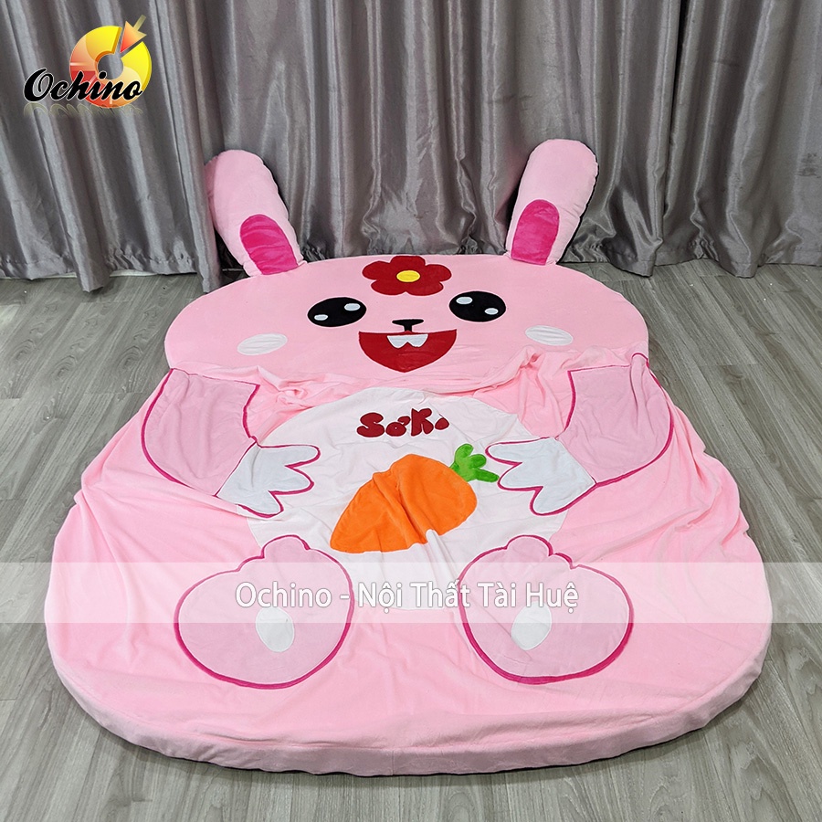 Giường Nệm Thú cho bé Handmade cao cấp có cả gối vuông và gối ôm 1m6-2m (Hàng đặt)