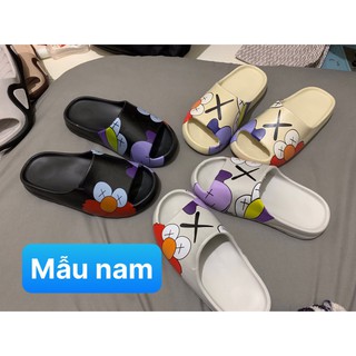 Dép Bánh Mì Quai Ngang KAWS NEW Dép YZ Slide Họa Tiết Sesame Street Siêu Nhẹ, Siêu Bền