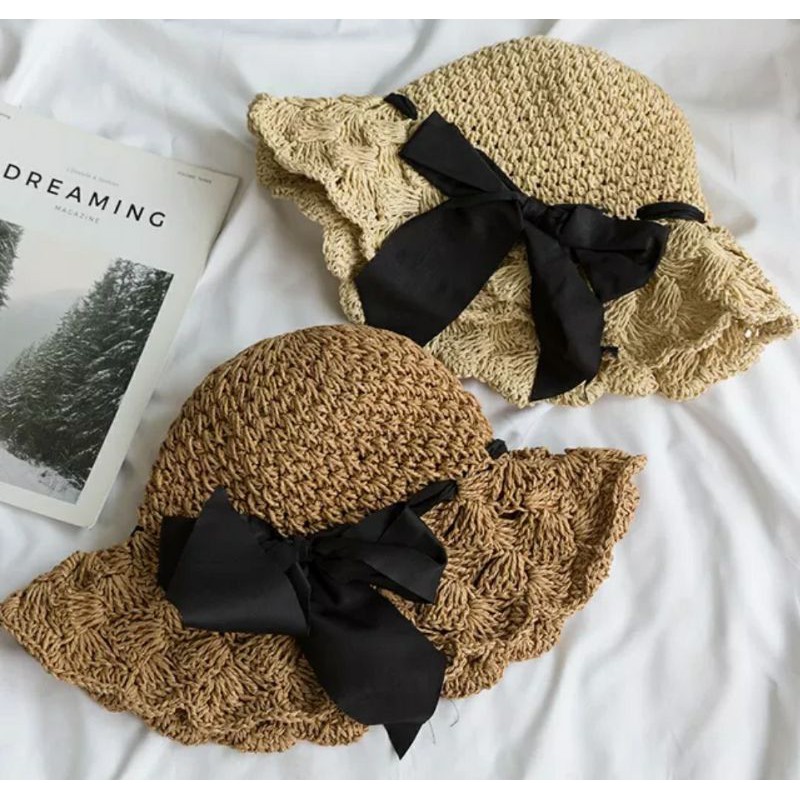 Mũ đi biển rộng vành gấp gọn, nón đi biển đẹp