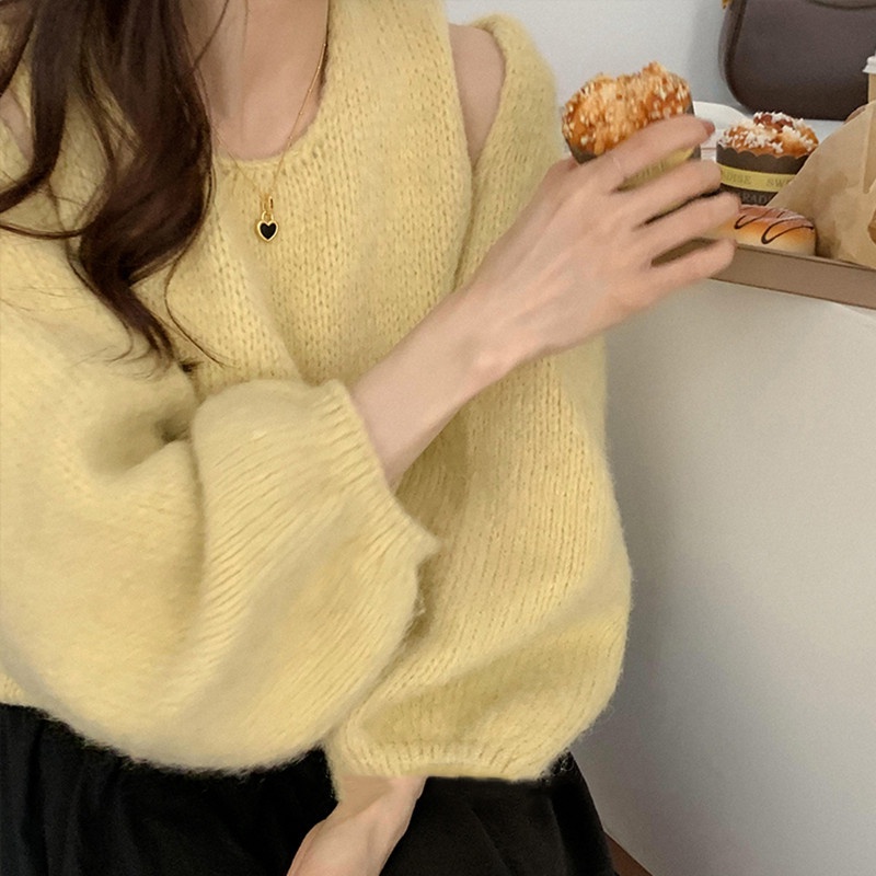 Vòng cổ MAYEBE LAVEND thép titan mạ vàng 18k mặt hình trái tim màu trắng đen kiểu Hàn Quốc cho nữ