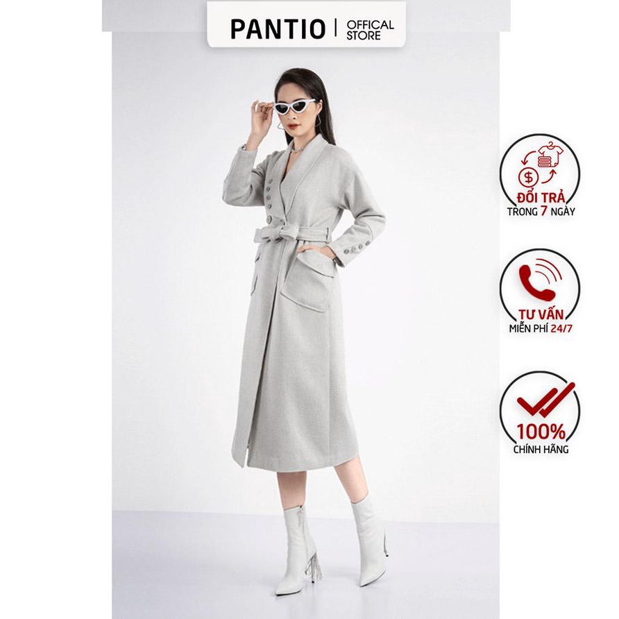 FAM9484 - Áo măng to túi ốp to chất liêu dạ dáng dài - PANTIO