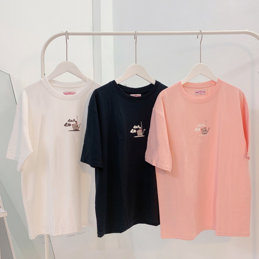 Áo thun tay lỡ  Mèo Xếp Chồng  phông Unisex nam nữ tee oversize form rộng pull Ulzzang Streetwear thu đông vải mềm