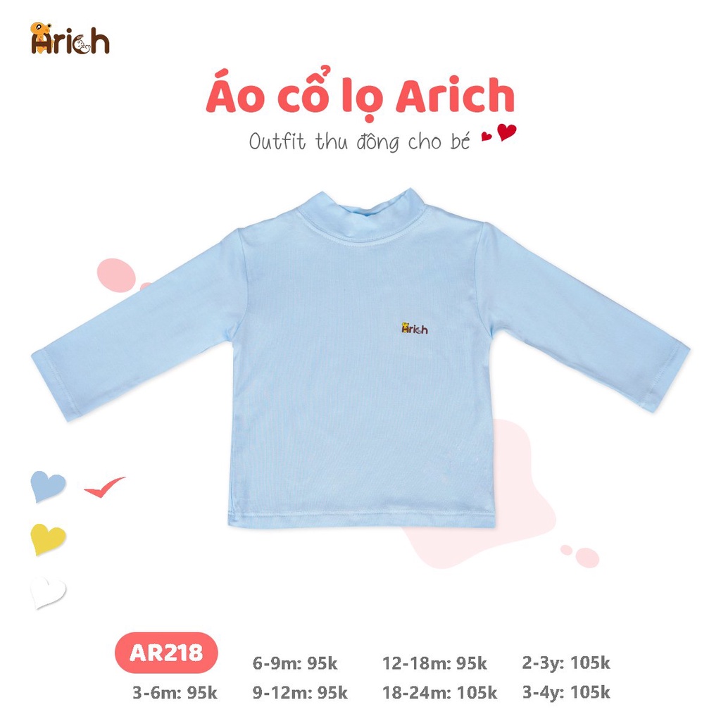 Áo cổ lọ giữ nhiệt sợi tre pettit Arich cho bé từ 9 tháng đến 4 tuổi