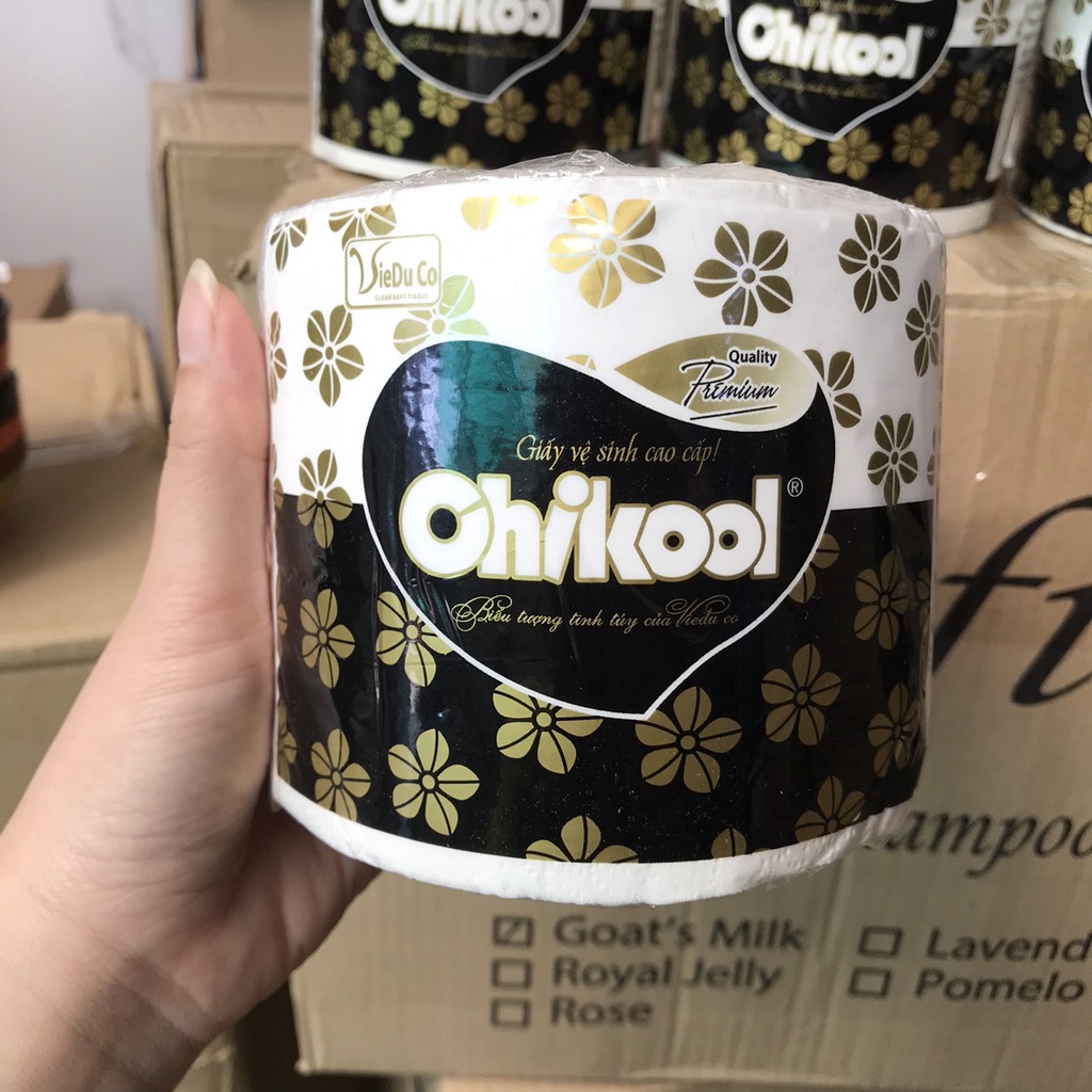 Lốc 6 cuộn giấy vệ sinh cao cấp Chikool không lõi