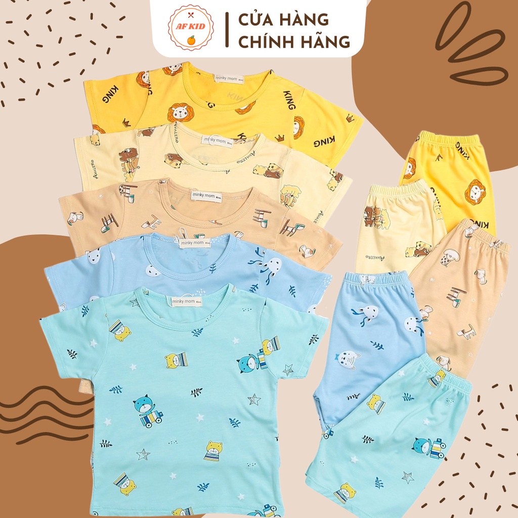 Bộ cộc tay cho bé 💖 Bộ cộc tay Minky Mom cho bé trai bé gái 💖 chất thun lạnh cao cấp siêu mềm siêu mát