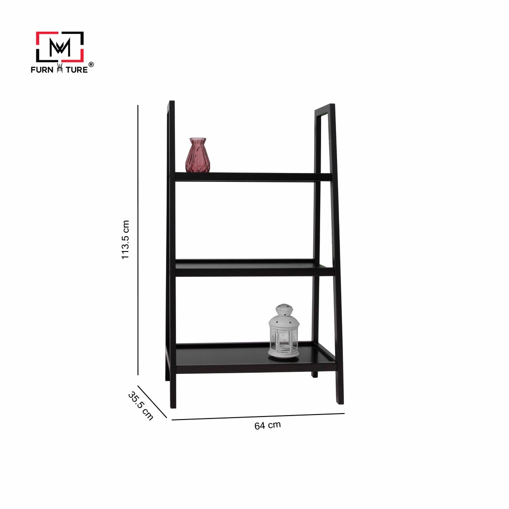 Kệ sách gỗ lắp ráp 3 tầng nhiều màu thương hiệu MW FURNITURE - Nội thất căn hộ