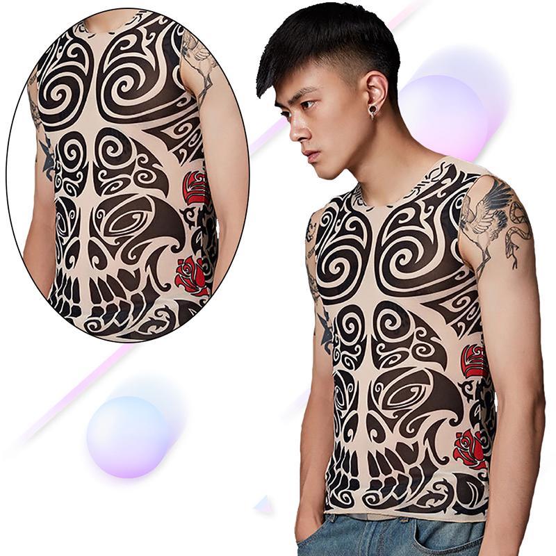 Áo ba lỗ nam dạng hình xăm