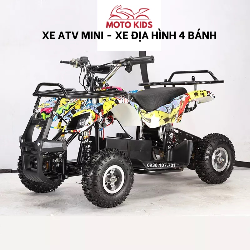 Xe ATV mini chạy điện bình 36V-800W/ 2 chế độ lái tiến lùi, xe địa hình 4 bánh