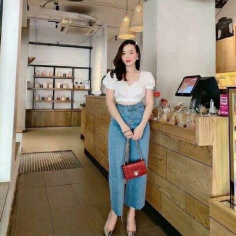 BIGSIZE 32-36 quần jean ống rộng