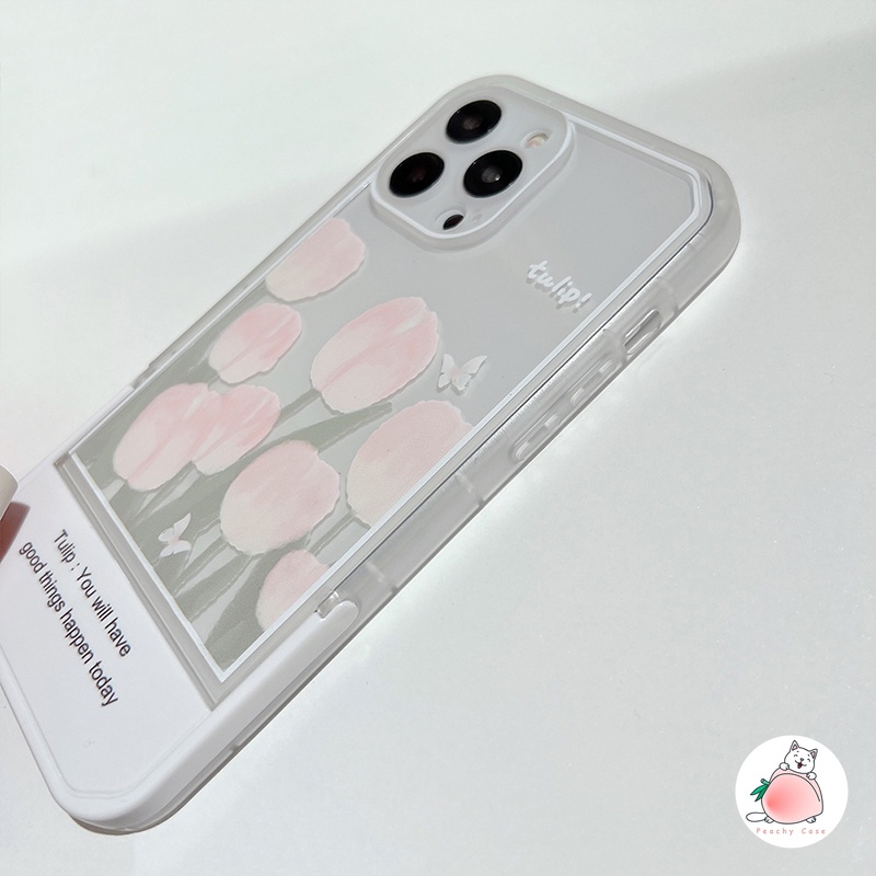 Ốp Điện Thoại TPU Chống Sốc Họa Tiết Hoa Tulip Thời Trang Cho iPhone 13 12 Pro Max 11 Xr Xs Max X 7 8 Plus