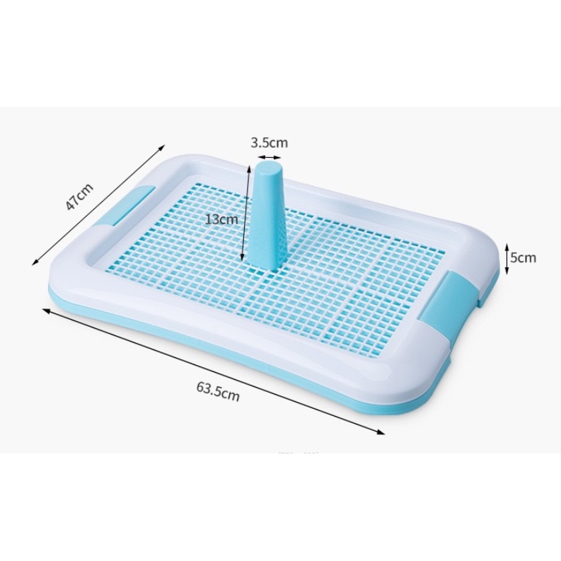 Khay Vệ Sinh Chữ Nhật Có Cọc Cao Cấp size lớn 63cm x 47cm