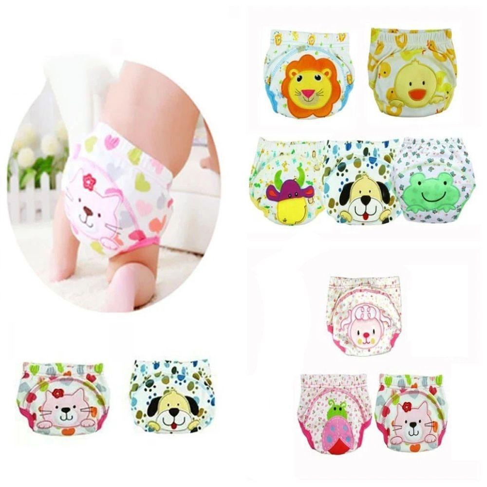 Quần Tã Lót Thoáng Khí Hình Động Vật Bò / Khỉ / Gà Luyện Tập Cho Bé Có Thể Tái Sử Dụng