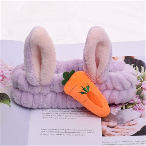 Băng Đô Rửa Mặt Tai Thỏ Cà Rốt Kiểu Hàn Quốc BĐ07