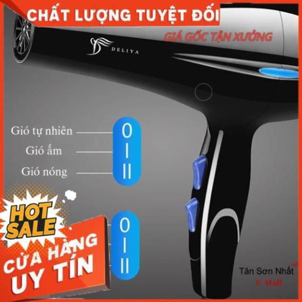 Máy Sấy Tóc Tạo Kiểu Deliya Công Suất Lớn 2200W Tặng Kèm Bộ Phụ Kiện 5 Chi Tiết