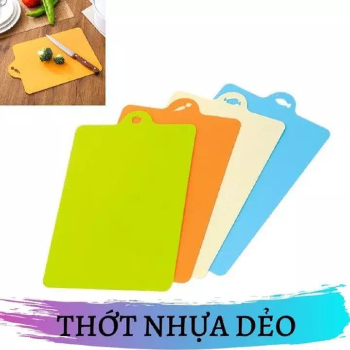 Thớt nhựa dẻo chế biến ăn dặm Inomata Nhật Bản - có tách lẻ 1 thớt