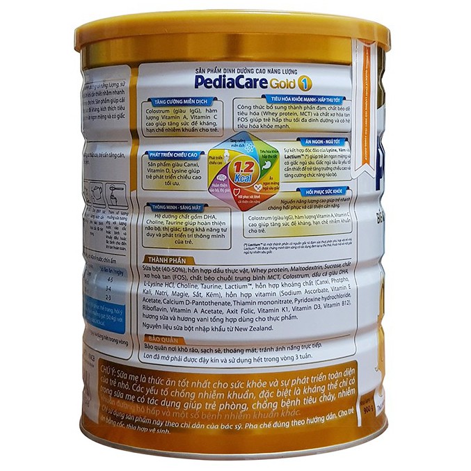 Combo 5 hộp sữa Pediacare gold 1 900g (Date 12/2023)