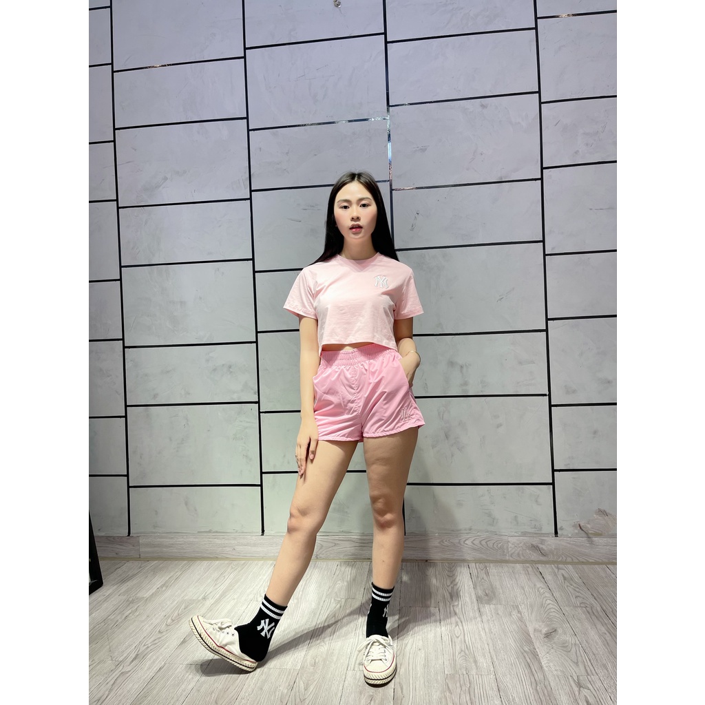 (HÀNG XUẤT XỊN) Áo thun 3 màu: Đen, Hồng, Xanh 1872 M//L//B CROPTOP Made in V//N full-tag-code  SIZE S M