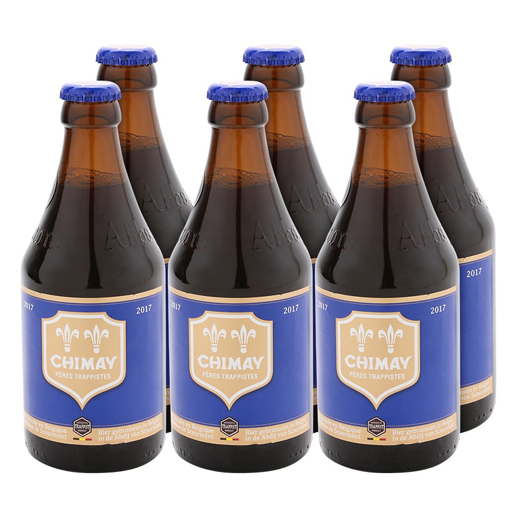 Lốc 6 Chai Bia Bỉ Chimay xanh (Blue cap) (330ml/chai)