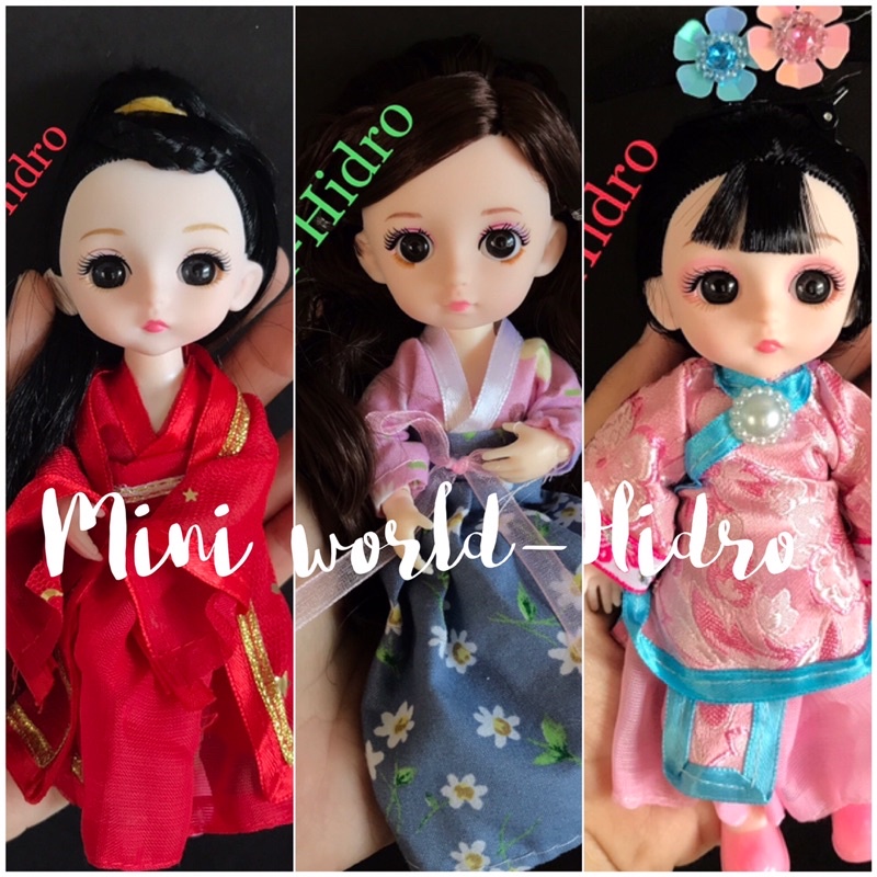 Búp bê Baboliy công chúa cổ trang có khớp mặc đồ Trung Quốc Hanbok kiếm hiệp