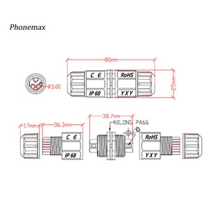 Đầu Nối Dây Điện Chống Nước Ip68