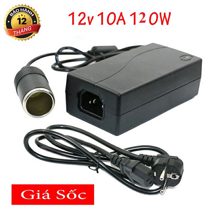 Adapter 12V 10A đầu tẩu 120W