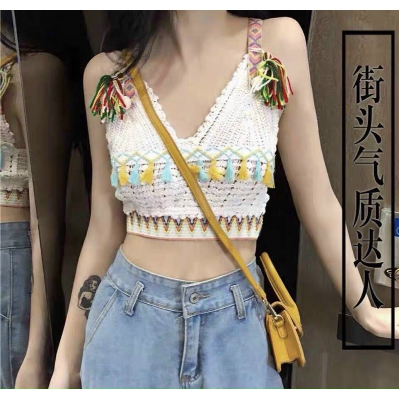 Áo bikini đan len thổ cẩm mùa hè🪴🪴🪴n